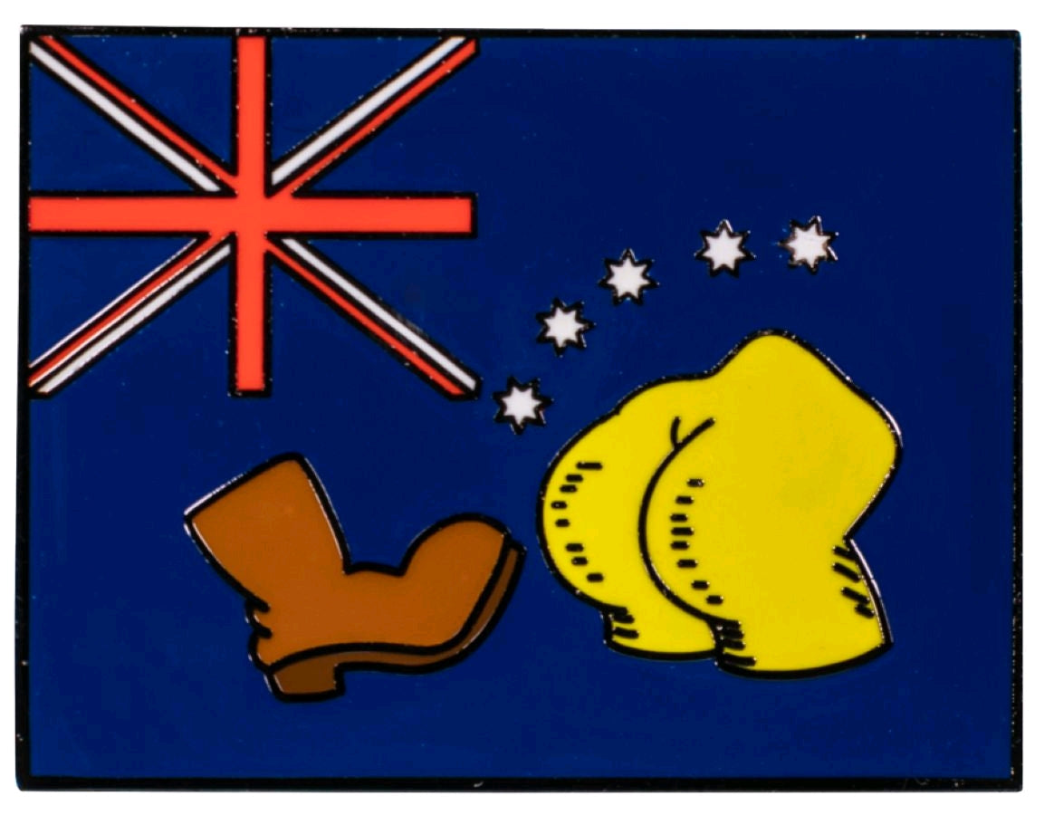 The Simpsons - Bart vs Australia Flag Enamel Pin - Ozzie Collectables