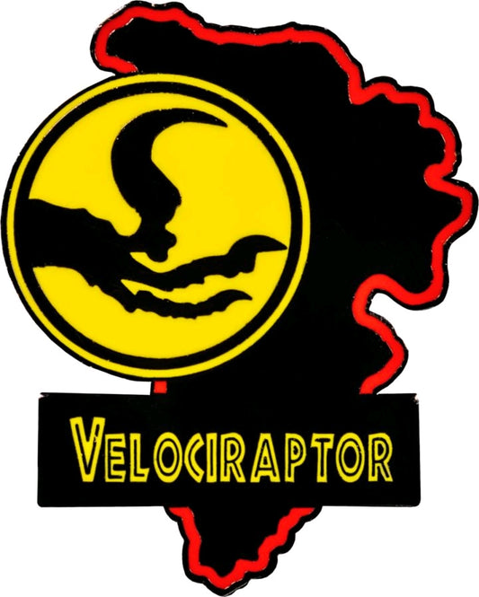 Jurassic Park - Velociraptor Map Enamel Pin - Ozzie Collectables