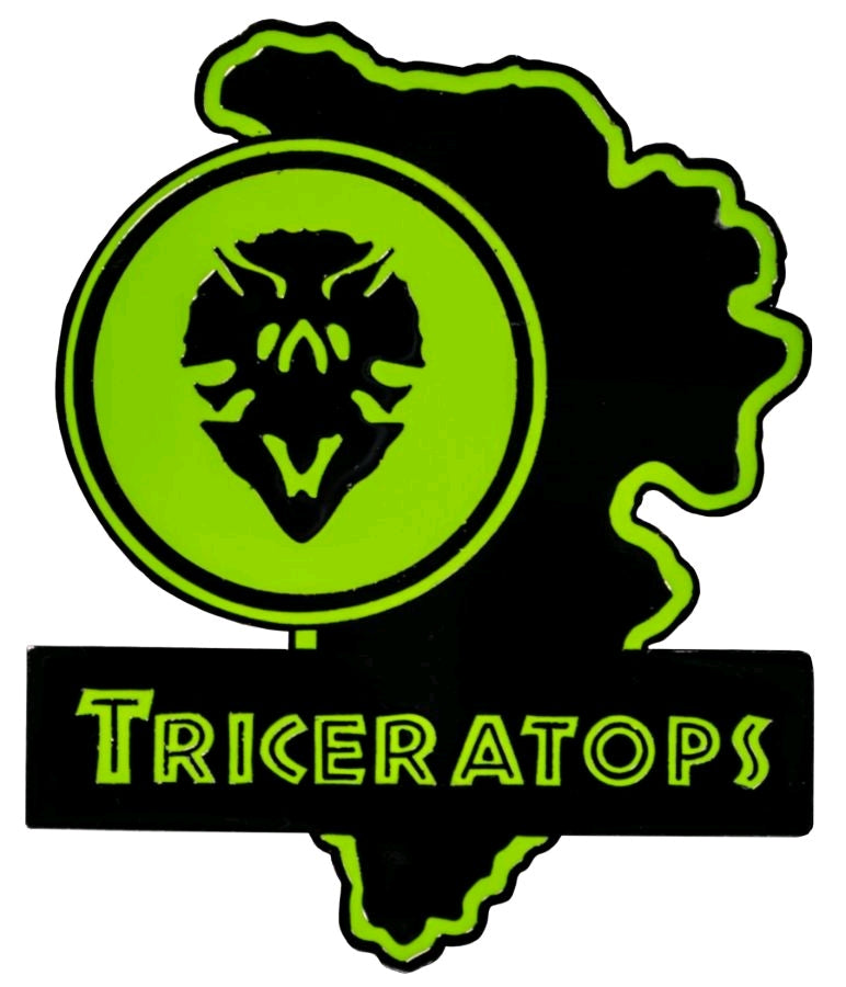Jurassic Park - Triceratops Map Enamel Pin - Ozzie Collectables