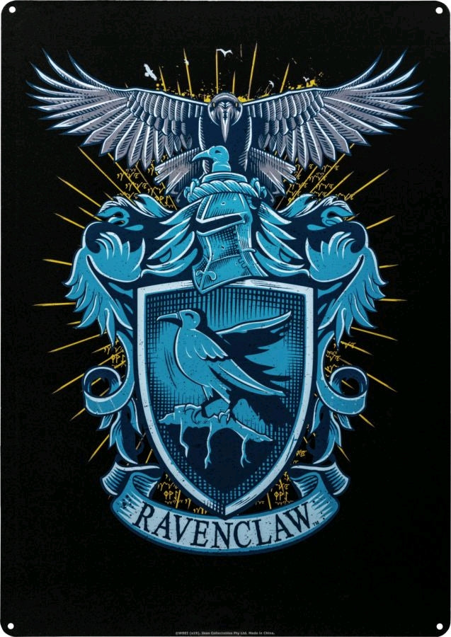 Ravenclaw Lettering Harry Potter - Ravenclaw A3 Tin Sign | IKO1637 | Ozzie Collectables