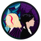 Wednesday - Stained-glass Character Pin
