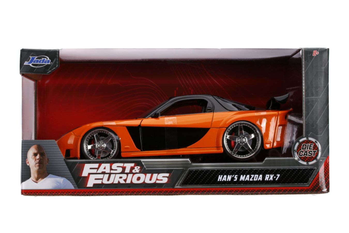 1:24 Han's Mazda RX7 w/Figurine -- Fast & Furious JADA 801310331743 