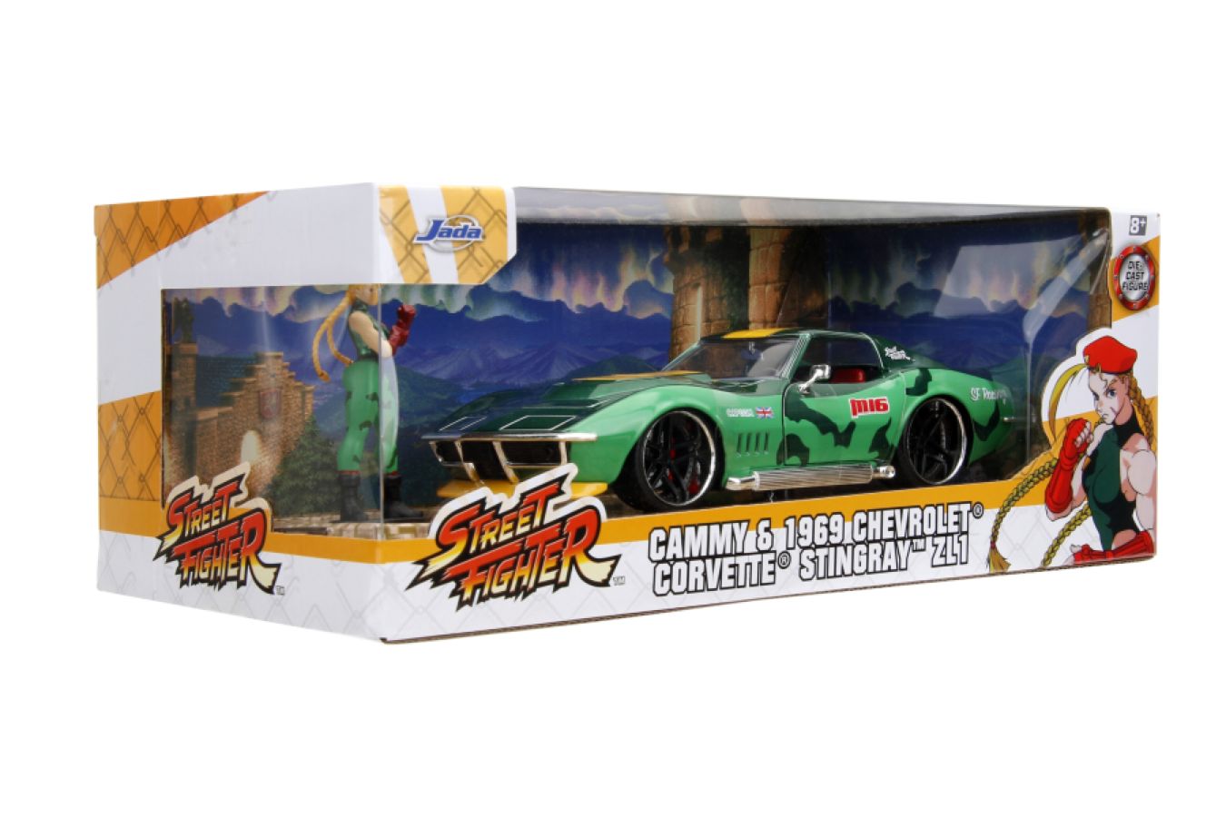 Street Fighter - Chevrolet Corvette Stingray ZL1 (1969) 1:22 Scale with Cammy Figure