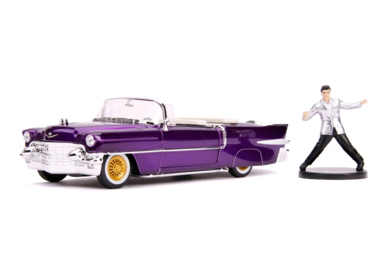 Elvis - 1956 Cadillac El Dorado 1:24 with Figure Hollywood Ride - Ozzie Collectables