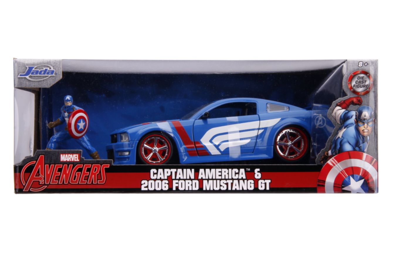 Captain America - 2006 Ford Mustang GT 1:24 Scale Hollywood Ride - Ozzie Collectables