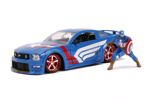 Captain America - 2006 Ford Mustang GT 1:24 Scale Hollywood Ride - Ozzie Collectables