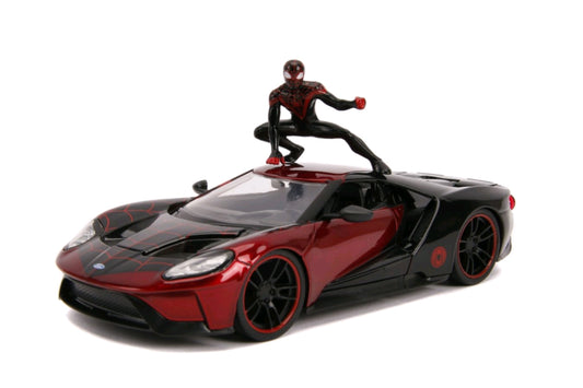 Spider-Man - Miles Morales 2017 Ford GT 1:24 Scale Hollywood Ride - Ozzie Collectables