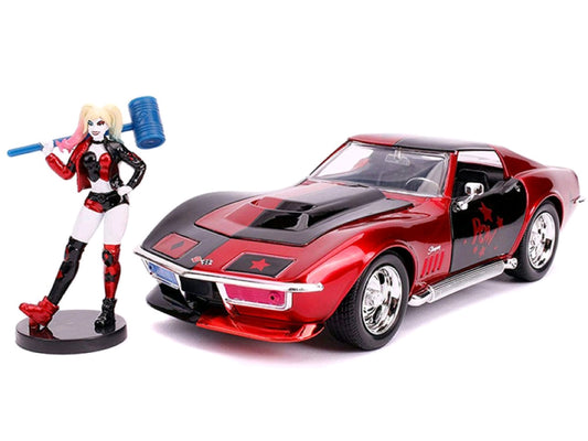 Batman - Harley Quinn 69 Corvette 1:24 Scale Hollywood Ride - Ozzie Collectables