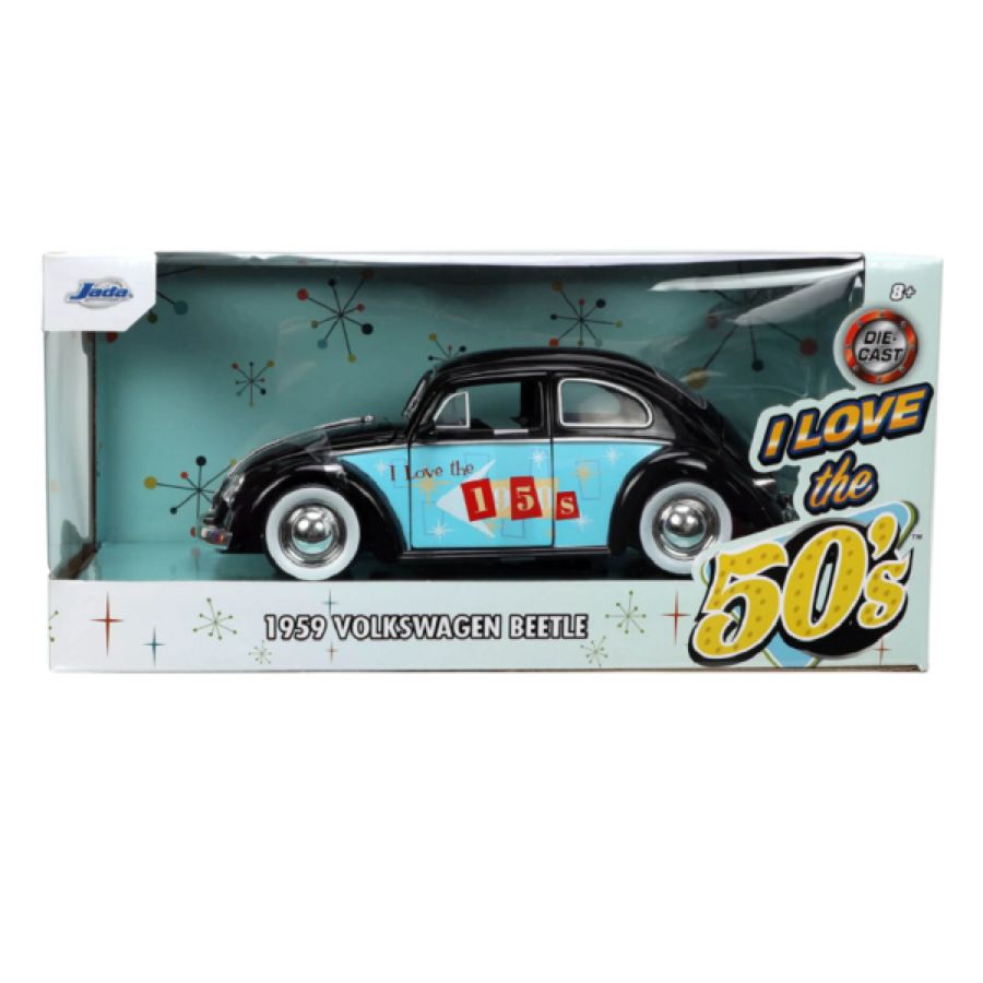 I Love The - 50's 1959 Volkswagon Beetle 1:24 Scale