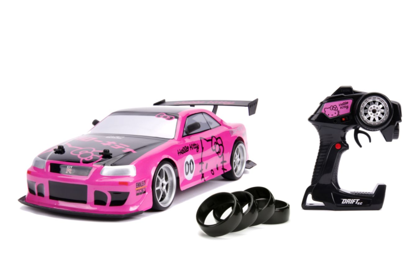 Hello Kitty - 2002 Nissan Skyline GT-R (BNR34) 1:10 Scale Remote Control Car