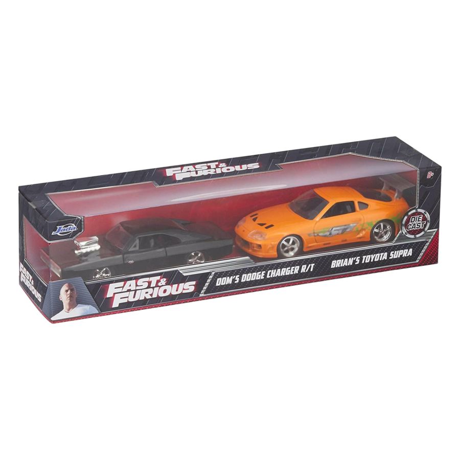 Fast & Furious - Don's Charger & Brian's Supra 1:32 Scale Diecast Hollywood Ride [Twin Pack]