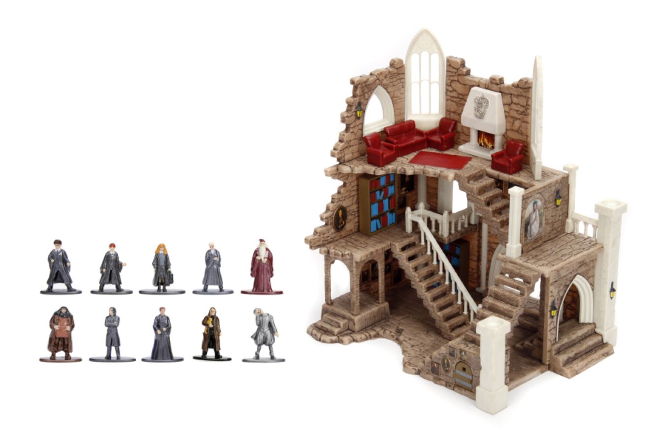 Harry Potter - Hogwarts Scene with 10 Nano MetalFig Play Set