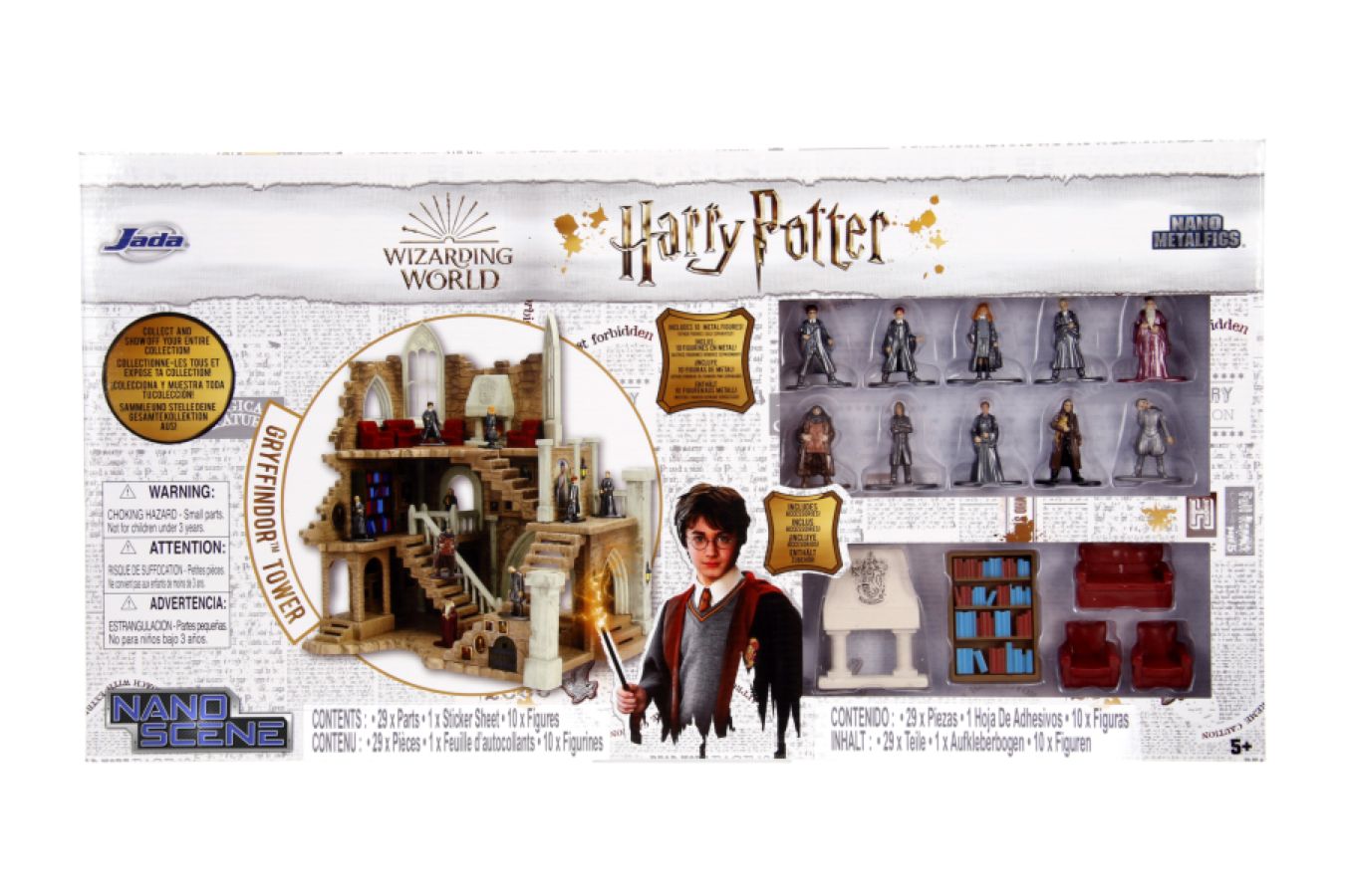 Harry Potter - Hogwarts Scene with 10 Nano MetalFig Play Set