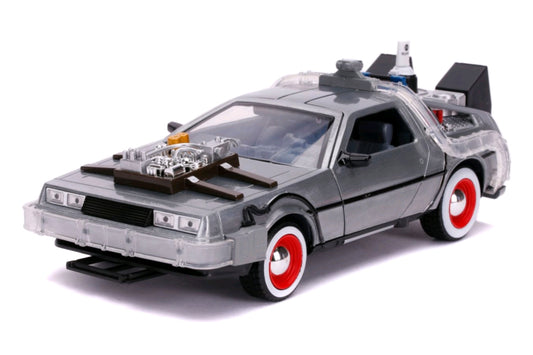Back to the Future 3 - Time Machine Raw Metal 1:24 Scale Hollywood Ride - Ozzie Collectables