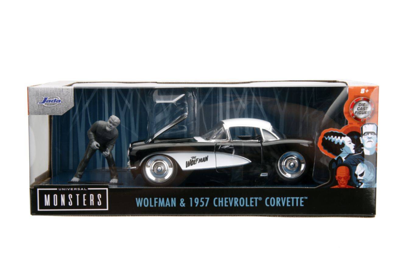 Universal Monsters - Wolfman with Vehicle 1:24 Scale