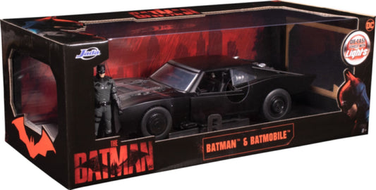 The Batman - Batmobile with Batman 1:18 Scale Hollywood Ride with Light