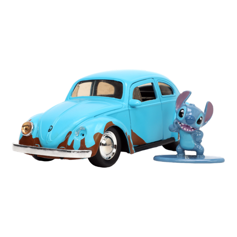 Lilo & Stitch - VW Beetle (Blue) 1:32 Scale with Stitch MetalFig