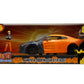 Naruto - Nissan GT-R R35 (2009) 1:24 Scale with Naruto Figure Hollywood Rides Diecast Vehicle