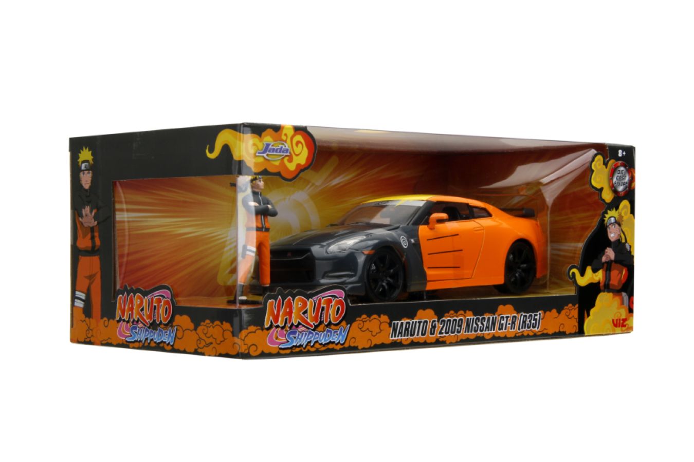 Naruto - Nissan GT-R R35 (2009) 1:24 Scale with Naruto Figure Hollywood Rides Diecast Vehicle