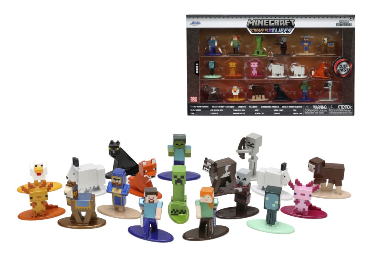 Minecraft - Caves & Cliffs Nano MetalFig 18-Pack Set 2