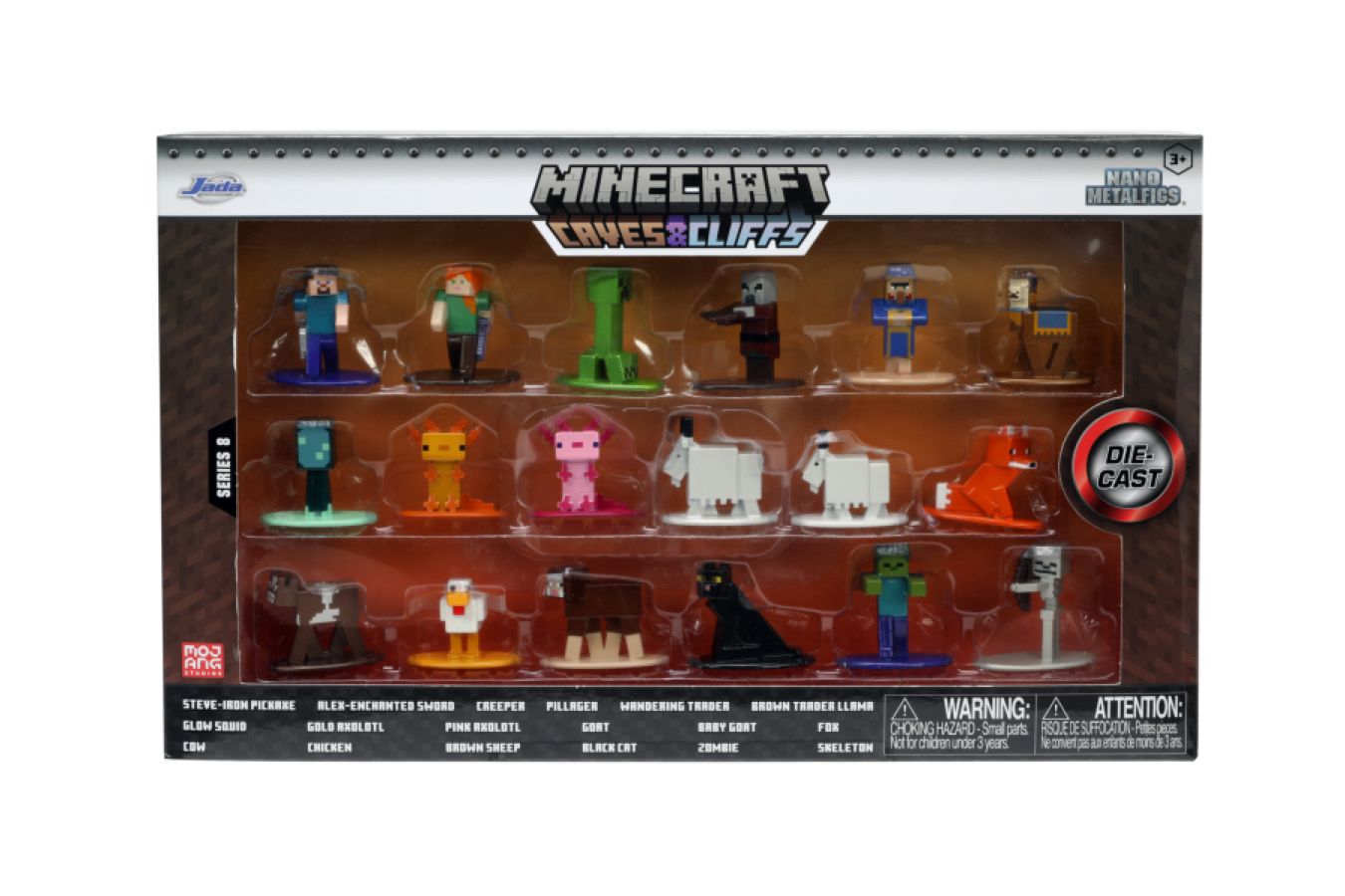 Minecraft - Caves & Cliffs Nano MetalFig 18-Pack Set 2