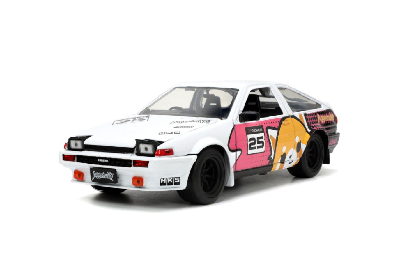 Aggretsuko - Toyota AE86 with Aggretsuko 1:24 Scale Diecast Set