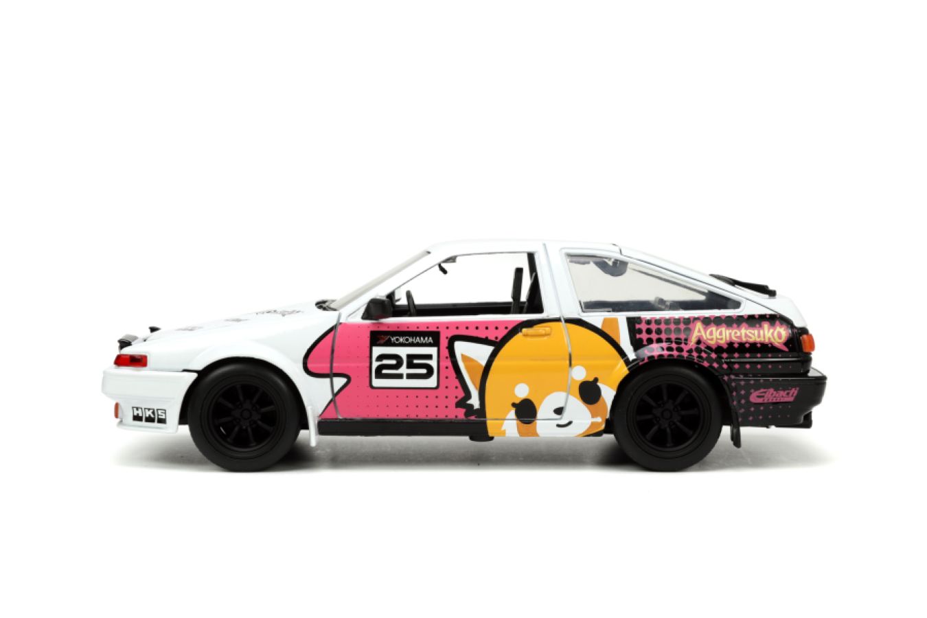 Aggretsuko - Toyota AE86 with Aggretsuko 1:24 Scale Diecast Set