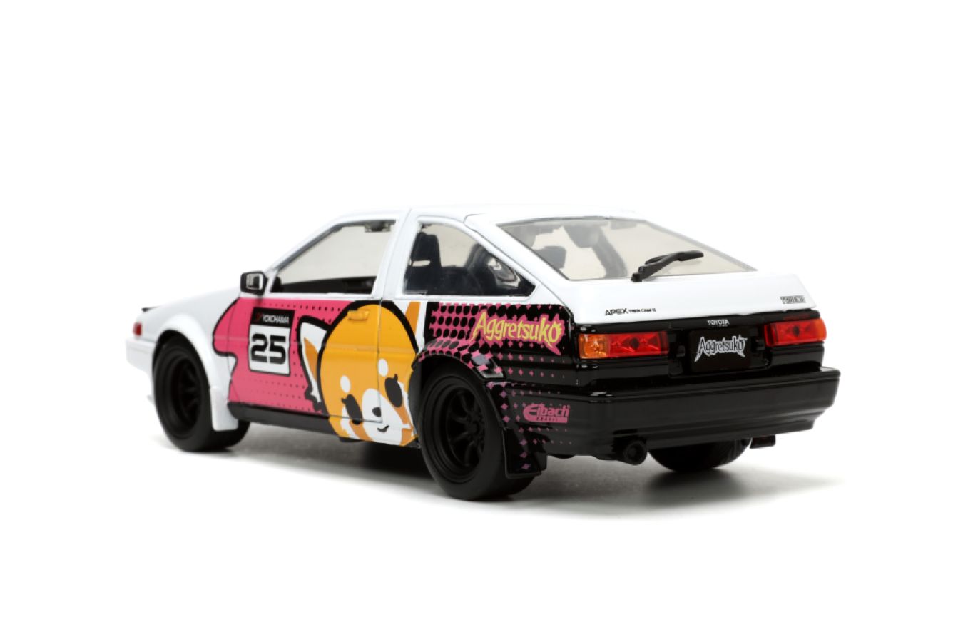 Aggretsuko - Toyota AE86 with Aggretsuko 1:24 Scale Diecast Set