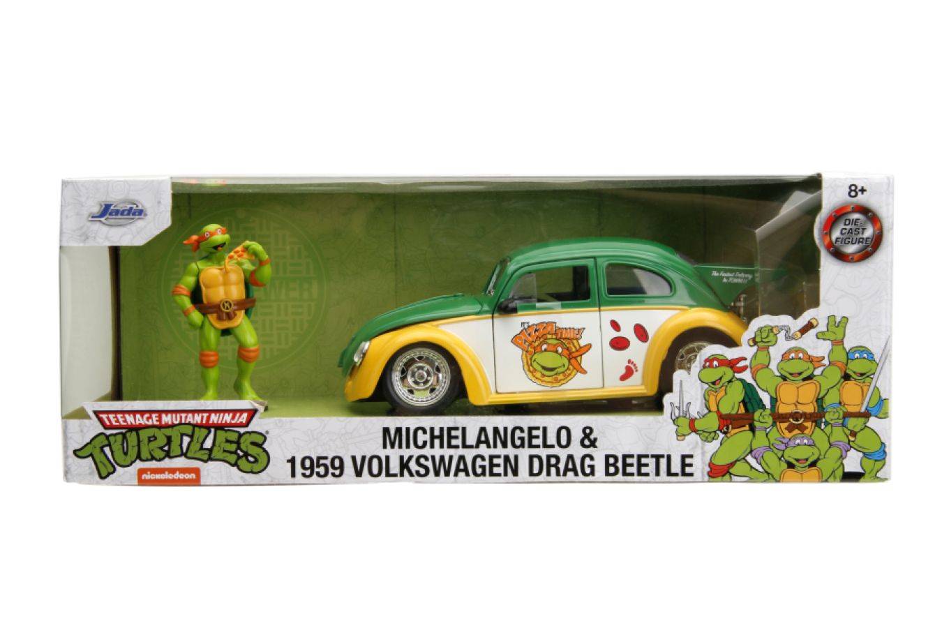 Teenage Mutant Ninja Turtles (TV 1987) - VW Beetle with Michelangelo 1:24 Scale