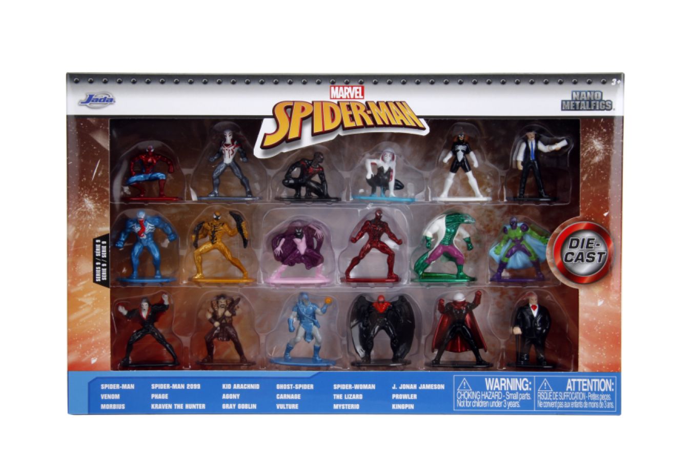 Marvel Comics - Spider-Man Nano MetalFig Series 9 18-Pack