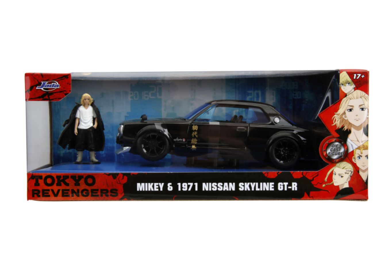 Tokyo Revengers - 1971 Nissan Skyline GTR with Mikey 1:24 Scale Diecast Vehicle