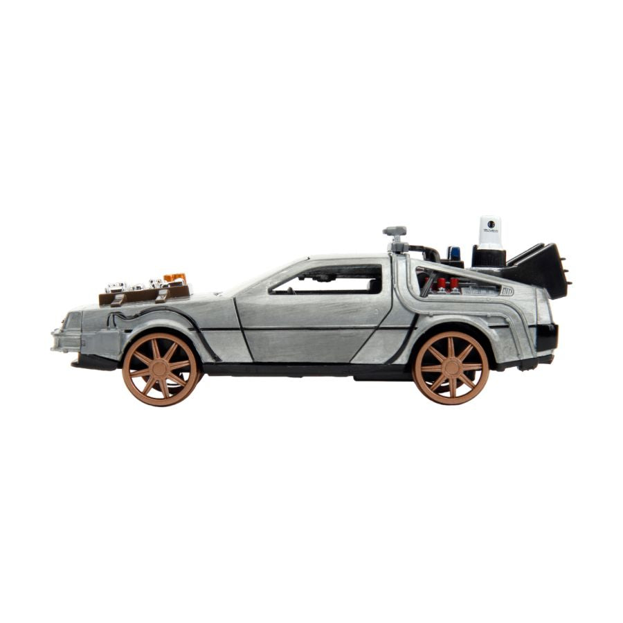 Back to the Future: Part 3 - Time Machine (Railroad wheels) 1:32 Scale Die-Cast