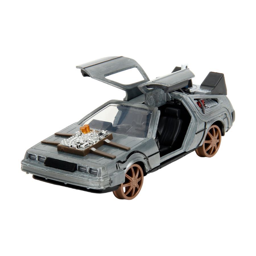 Back to the Future: Part 3 - Time Machine (Railroad wheels) 1:32 Scale Die-Cast