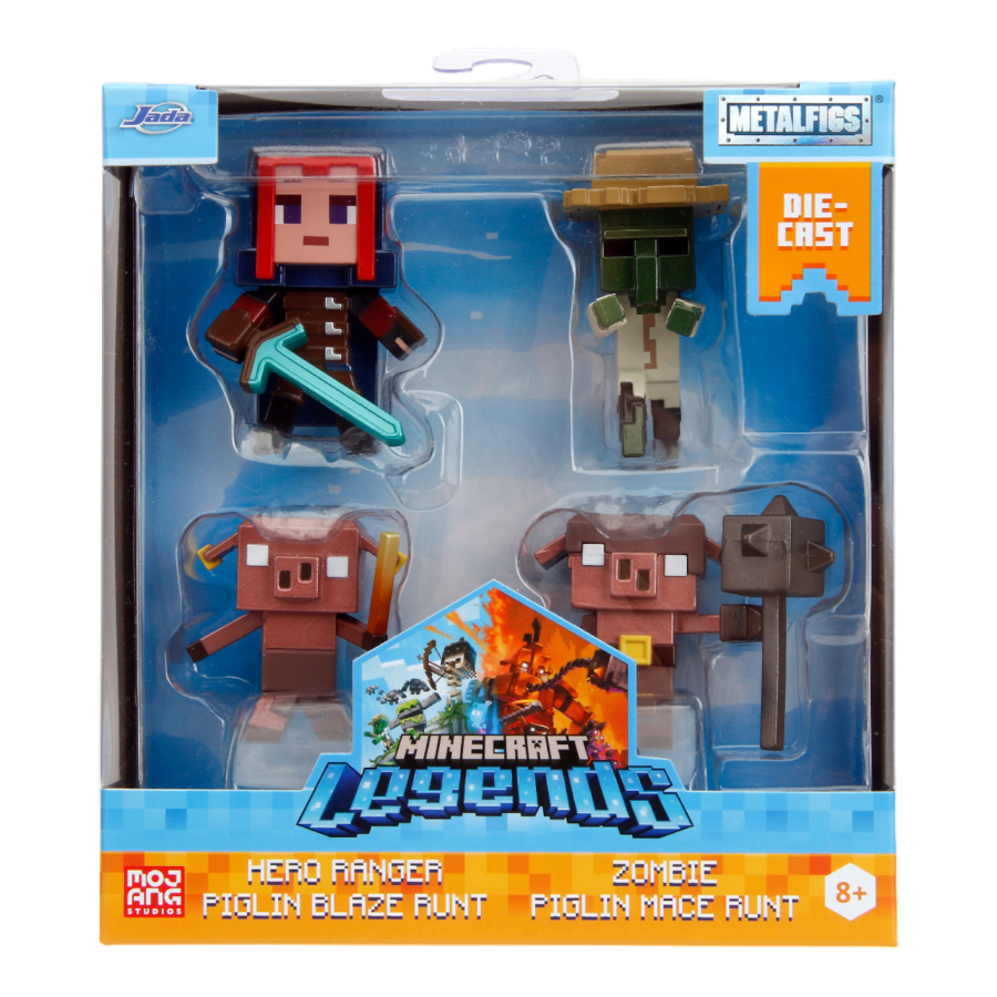 Minecraft - Legends 2.5" Metalfig 4-Pack
