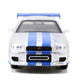 Fast and Furious - 2002 Nissan Skyline GTR R34 Silver 1:32 Scale Hollywood Ride
