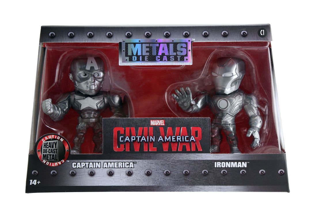 Captain America 3: Civil War - Iron Man & Captain America US Exclusive 4" Bare Metal 2 Pk - Ozzie Collectables