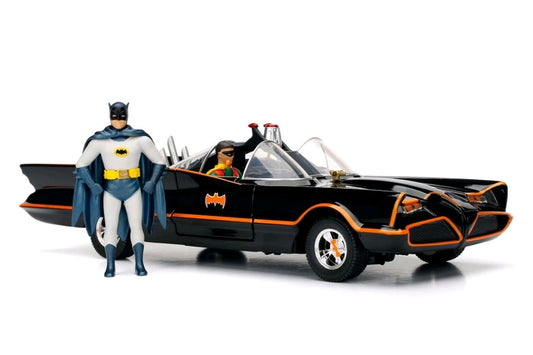 Batman (1966) - Batmobile 1:24 w/Batman & Robin - Ozzie Collectables