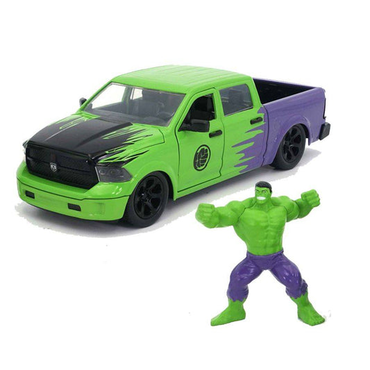 Marvel Comics - 2014 Dodge Ram 1500 1:32 Scale Hollywood Rides with Hulk Set