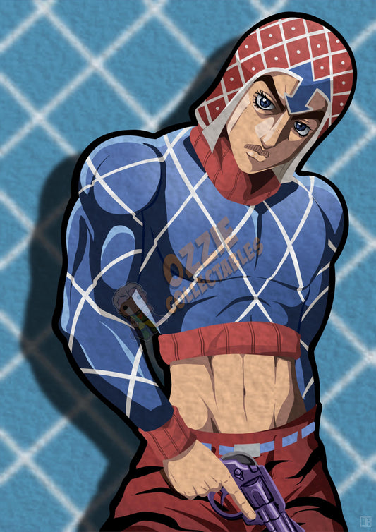 JoJo's Bizarre Adventure - Guido Mista - Darren Tee Pei Art Print Poster