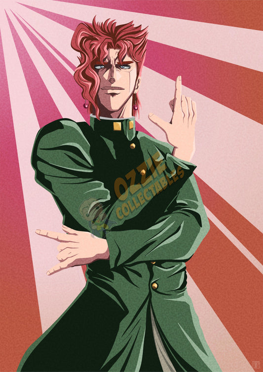 JoJo's Bizarre Adventure - Kakyoin - Darren Tee Pei Art Print Poster