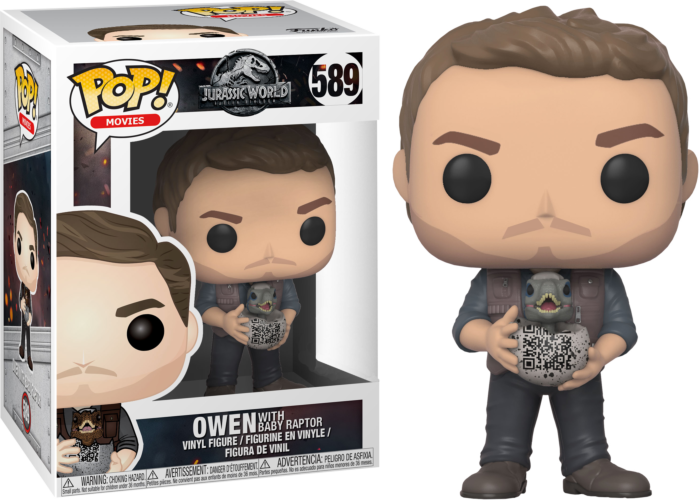 Jurassic World - Owen with Baby Raptor Pop! Vinyl #589