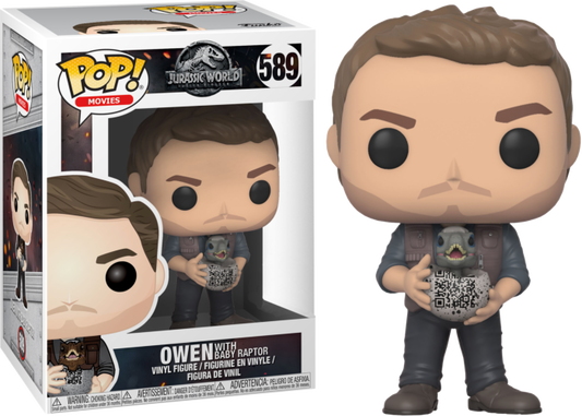 Jurassic World - Owen with Baby Raptor Pop! Vinyl #589