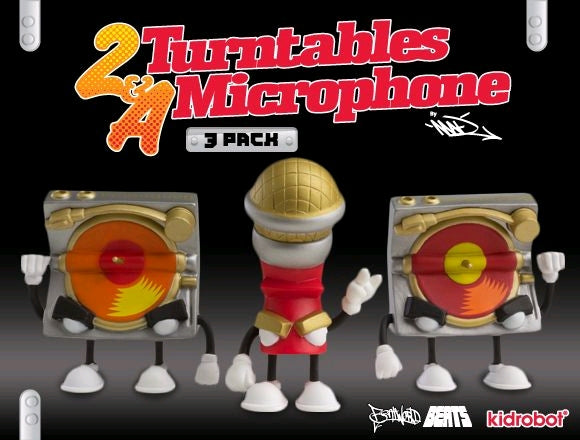 Kidrobot - 2 Turntables and a Microphone Mini 3 Pack - Ozzie Collectables
