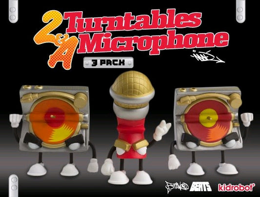 Kidrobot - 2 Turntables and a Microphone Mini 3 Pack - Ozzie Collectables