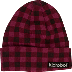 Kidrobot - Beanie Raspberry Gingham Classic Robot - Ozzie Collectables