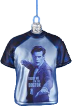 Doctor Who - T-Shirt Shape 3.5" Glass Xmas Ornament - Ozzie Collectables