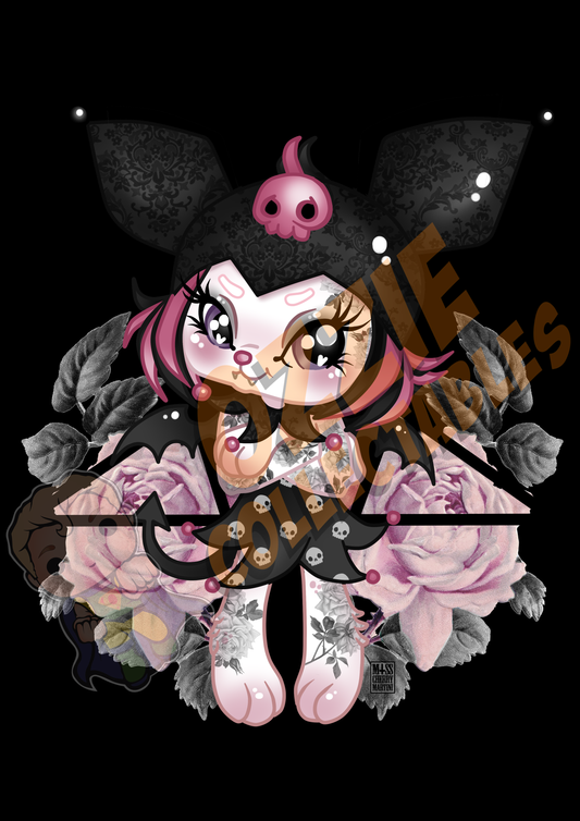 Sanrio - Kuromi - Rose Demon Art Print Poster