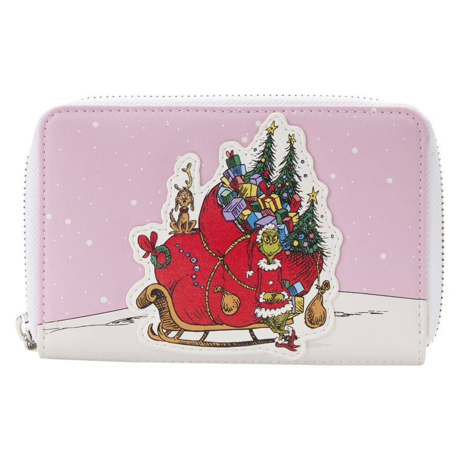 Dr Seuss - The Grinch Sleigh Zip Around Purse