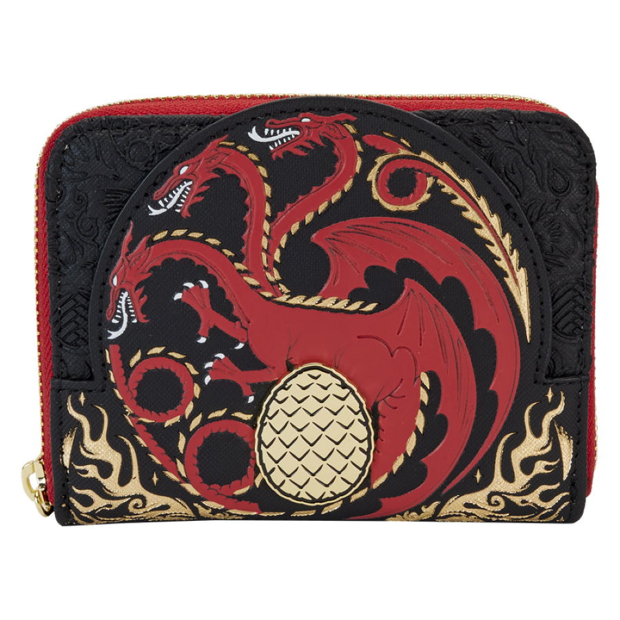 House Of The Dragon - All-Over Print House Targaryen Sigil Zip Around Wallet