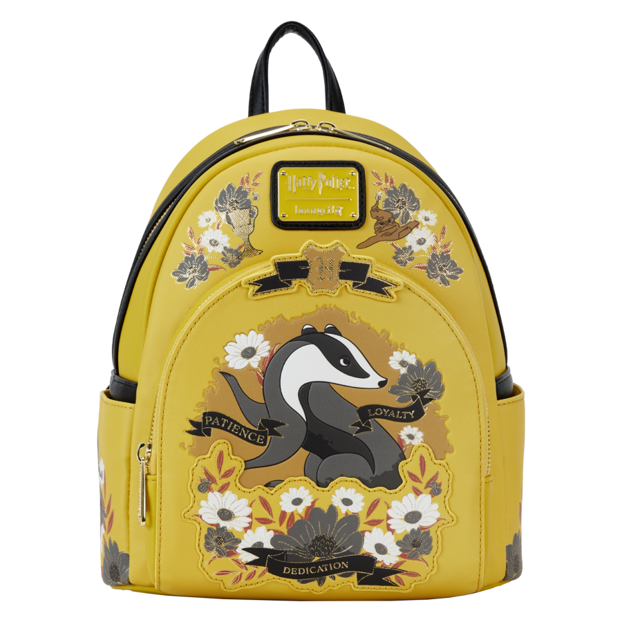 Harry Potter - Hufflepuff House Floral Tattoo Mini Backpack